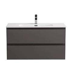 Тумба с раковиной BelBagno Крафт/Kraft 100 темно-серая матовая (раковина BB1000ETL)