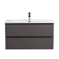Тумба с раковиной BelBagno Крафт/Kraft 100 темно-серая матовая (раковина BB-8099-100)