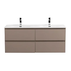 Тумба с раковиной BelBagno Крафт/Kraft 120 с четырьмя ящиками бежевая матовая (раковина BB-8099-120-2)