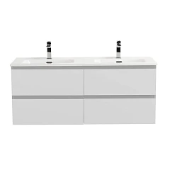 Тумба с раковиной BelBagno Крафт/Kraft 120 с четырьмя ящиками Bianco Opaco (раковина BB1200-2-ETL)