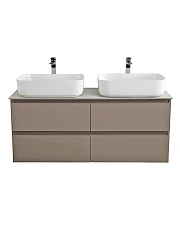 Тумба с раковиной BelBagno Крафт/Kraft 120 с четырьмя ящиками бежевая матовая (столешница Cemento)
