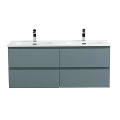 Тумба с раковиной BelBagno Крафт/Kraft 120 с четырьмя ящиками голубая матовая (раковина BB1200-2-ETL)