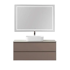 Комплект мебели BelBagno Крафт/Kraft 120 с двумя ящиками бежевый матовый (столешница Cemento)