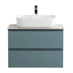Тумба с раковиной BelBagno Крафт/Kraft 70 голубая матовая (столешница Bianco Opaco)