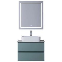 Комплект мебели BelBagno Крафт/Kraft 60 голубой матовый (столешница Bianco Opaco)