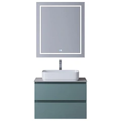 Комплект мебели BelBagno Крафт/Kraft 70 голубой матовый (столешница Bianco Opaco)