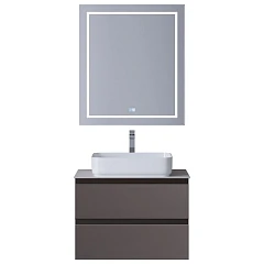 Комплект мебели BelBagno Крафт/Kraft 70 темно-серый матовый (столешница Bianco Opaco)