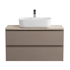 Тумба с раковиной BelBagno Крафт/Kraft 80 бежевая матовая (столешница Marmo Crema Opaco)
