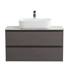 Тумба с раковиной BelBagno Крафт/Kraft 80 темно-серая матовая (столешница Bianco Opaco)