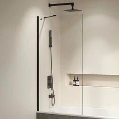 Шторка на ванну RGWScreens SC-151-B 60*150 профиль черный