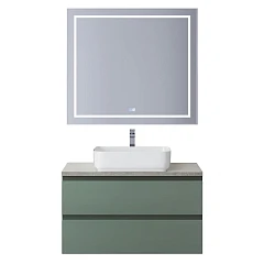 Комплект мебели BelBagno Крафт/Kraft 80 еловый матовый (столешница Marmo Grigio Lucido)