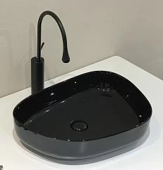 Накладная раковина BelBagno BB1435-NERO 55*40 черная