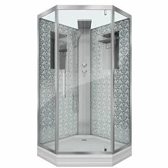 Душевая кабина Niagara Luxe NG-7799WBK 90х90х210 без крыши L/R