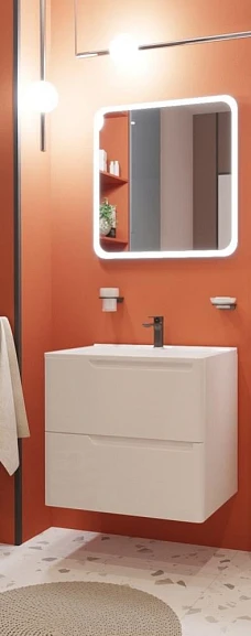 Комплект мебели Эстет Kare Luxe 70 белый/на выбор подвесной 2 ящика