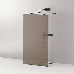 Душевая перегородка Cezares LIBERTA-L-2-90-120-BR-NERO Walk-in 90*120*195 L/R с возможностью двустороннего входа, стекло бронза, профиль черный без поддона Душевая перегородка Cezares LIBERTA-L-2-90-120-BR-NERO Walk-in 90*120*195 L/R с возможностью двустороннего входа, стекло бронза, профиль черный без поддона