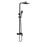 Душевая стойка Haiba HB24803-7 с изливом черная матовая Душевая стойка Haiba HB24803-7 с изливом черная матовая