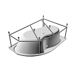 Каркас Vayer Azalia 170х105 L/R (приобретается в комплекте с ванной) Каркас Vayer Azalia 170х105 L/R (приобретается в комплекте с ванной)