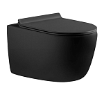 Подвесной унитаз Aquanet Cetus--BW 36,5*54 черный матовый безободковый с крышкой-сиденьем микролифт Slim Подвесной унитаз Aquanet Cetus--BW 36,5*54 черный матовый безободковый с крышкой-сиденьем микролифт Slim