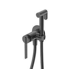 Гигиенический душ со смесителем DQ Bonn DA1704506 скрытый монтаж вороненая сталь