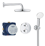 Душевой комплект Grohe Grohtherm Tempesta 34727000 с термостатом скрытый монтаж хром Душевой комплект Grohe Grohtherm Tempesta 34727000 с термостатом скрытый монтаж хром