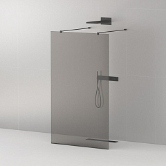 Душевая перегородка Cezares LIBERTA-L-2-80-120-GR-NERO Walk-in 80*120*195 L/R с возможностью двустороннего входа, стекло графит, профиль черный без поддона Душевая перегородка Cezares LIBERTA-L-2-80-120-GR-NERO Walk-in 80*120*195 L/R с возможностью двустороннего входа, стекло графит, профиль черный без поддона