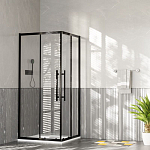 Душевой уголок Esbano Flex ESF-90D1+120D2-B 120*90*195 профиль черный матовый L/R без поддона