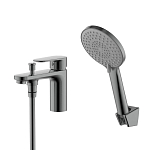 Смеситель на борт ванны Aquatek НИКА, оружейная сталь