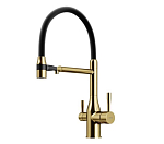 Смеситель Sancos Garda SC4009BG для кухни с функцией подключения фильтра брашированное золото/черный Смеситель Sancos Garda SC4009BG для кухни с функцией подключения фильтра брашированное золото/черный