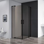 Душевой уголок Cezares SLIDER-AH-2-70/80-100/110-BR-NERO 100/110*70/80*195 профиль черный стекло бронзированное без поддона Душевой уголок Cezares SLIDER-AH-2-70/80-100/110-BR-NERO 100/110*70/80*195 профиль черный стекло бронзированное без поддона