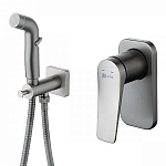 Гигиенический душ со смесителем Lemark Bronx LM3719GM скрытый монтаж графит Гигиенический душ со смесителем Lemark Bronx LM3719GM скрытый монтаж графит