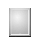 Зеркало BelBagno Kraft SPC-KRAFT-600-800-LED-TCH-WARM-NERO 60*80 черное с Led-подсветкой и функцией антизапотевания