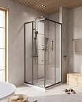 Душевой уголок Cezares Relax 304-A-2-100-C-GM 100*100*200 профиль оружейная сталь без поддона Душевой уголок Cezares Relax 304-A-2-100-C-GM 100*100*200 профиль оружейная сталь без поддона