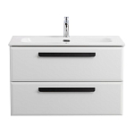 Тумба с раковиной Cezares Eco-Cer 80 Bianco Opaco (раковина CZR-8073-80)