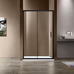 Душевая дверь в нишу Vincea Garda 120*190 L/R профиль черный матовый без поддона Душевая дверь в нишу Vincea Garda 120*190 L/R профиль черный матовый без поддона