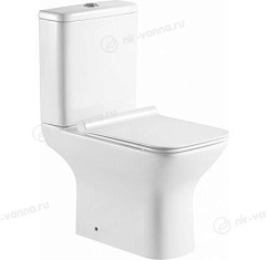 Унитаз-компакт Aquanet Cube 38*64,5 безободковый с крышкой-сиденьем микролифт Slim Унитаз-компакт Aquanet Cube 38*64,5 безободковый с крышкой-сиденьем микролифт Slim
