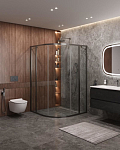 Душевой уголок Cezares Molveno MOLVENO-R-11-90+20-C-GM-IV 110*110*195 профиль оружейная сталь без поддона Душевой уголок Cezares Molveno MOLVENO-R-11-90+20-C-GM-IV 110*110*195 профиль оружейная сталь без поддона