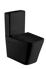 Унитаз-компакт WeltWasser Gelbach 001 XL MT-BL 37,5*67,5 черный матовый безободковый с крышкой-сиденьем микролифт Slim Унитаз-компакт WeltWasser Gelbach 001 XL MT-BL 37,5*67,5 черный матовый безободковый с крышкой-сиденьем микролифт Slim