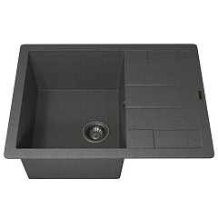 Кухонная мойка Uperwood Quartz UPD-03 65х51 серая матовая Кухонная мойка Uperwood Quartz UPD-03 65х51 серая матовая