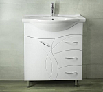 Тумба с раковиной Style Line Амелия 75 белая напольная Тумба с раковиной Style Line Амелия 75 белая напольная