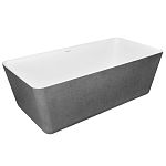 Ванна из искусственного камня NT Bagno NT305 Victori 165х80 белый/цемент матовый Ванна из искусственного камня NT Bagno NT305 Victori 165х80 белый/цемент матовый