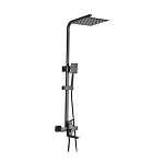Душевая стойка Haiba HB23803-7 с изливом черная матовая Душевая стойка Haiba HB23803-7 с изливом черная матовая