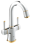 Смеситель Grohe Grandera 21107IG0 для раковины с донным клапаном хром/золото Смеситель Grohe Grandera 21107IG0 для раковины с донным клапаном хром/золото