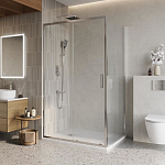 Душевой уголок BelBagno Luce LUCE-AH-1-100/90-C-Cr 100*90*195 без поддона Душевой уголок BelBagno Luce LUCE-AH-1-100/90-C-Cr 100*90*195 без поддона
