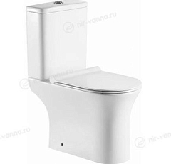 Унитаз-компакт Aquanet Roll 38*64,5 безободковый с крышкой-сиденьем микролифт Slim Унитаз-компакт Aquanet Roll 38*64,5 безободковый с крышкой-сиденьем микролифт Slim