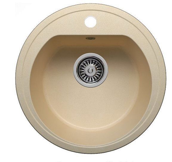 Кухонная мойка Polygran F-05 45*45 бежевая матовая