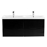 Тумба с раковиной BelBagno Marino-Cer 120 Nero Lucido (с двойной раковиной) Тумба с раковиной BelBagno Marino-Cer 120 Nero Lucido (с двойной раковиной)