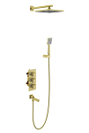 Душевой комплект Timo Tetra-thermo SX-0199/17SM с термостатом и изливом золото матовый Душевой комплект Timo Tetra-thermo SX-0199/17SM с термостатом и изливом золото матовый